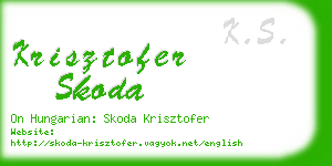 krisztofer skoda business card